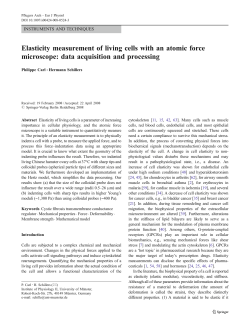Elasticity measurement of living cells with an atomic