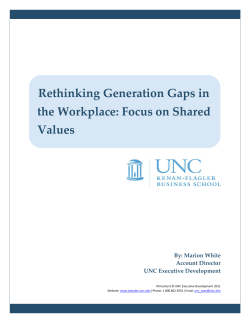 Rethinking Generation Gaps in the Workplace - UNC Kenan
