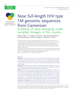 Near full-length HIV type 1M genomic sequences