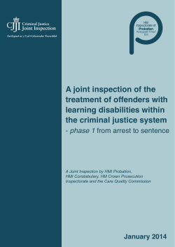 A joint inspection of the treatment of offenders with learning