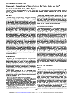 Comparative Epidemiology of Cancer between