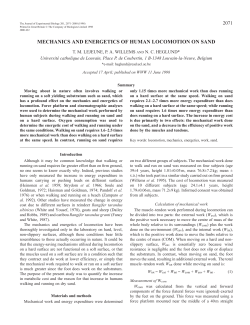 mechanics and energetics of human locomotion on sand
