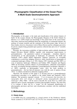 Physiographic Classification of the Ocean Floor