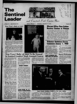 The Sentinel Leader - Sparta Township Historical Commission