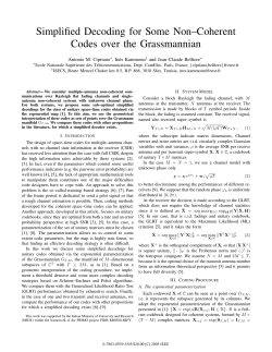 CT18-3: Simplified Decoding for Some Non