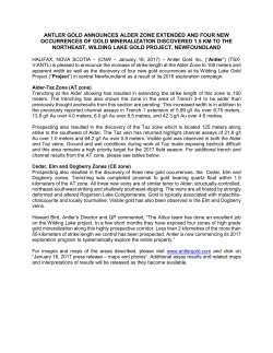 antler gold announces alder zone extended and four new