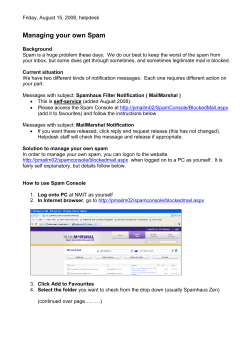 Outlook - Spam