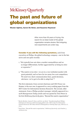 The past and future of global organizations