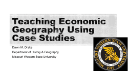 Teaching Economic Geography Using Case Studies