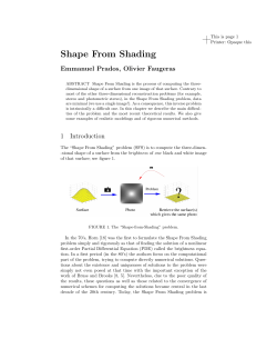 Shape From Shading