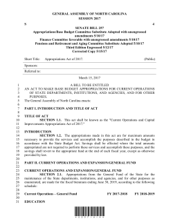 Appropriations Act of 2017. - North Carolina General Assembly
