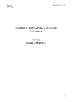 Spouses and Diplomacy