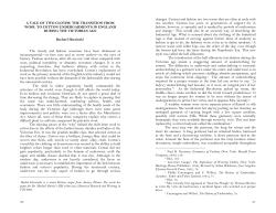 THE TRANSITION FROM WOOL TO COTTON