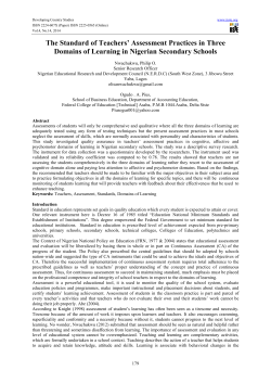 The Standard of Teachers` Assessment Practices in Three Domains