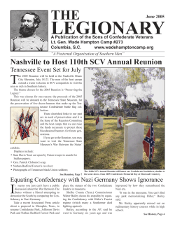 legionary - Lt. Gen Wade Hampton Camp No. 273 SCV