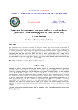 Design and development of guar gum and borax crosslinked guar