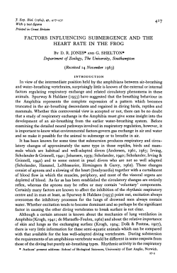factors influencing submergence and the heart rate