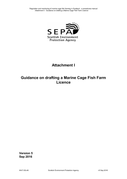 Attachment I Guidance on drafting a Marine Cage Fish Farm