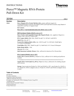 Pierce&trade; Magnetic RNA-Protein Pull-Down Kit
