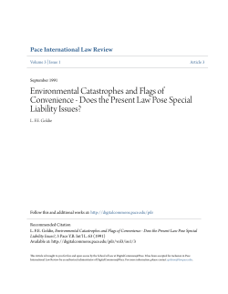 Environmental Catastrophes and Flags of Convenience