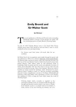 Emily Bront&euml; and Sir Walter Scott