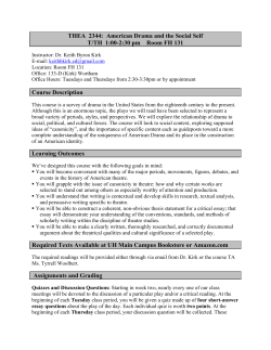 American Drama Syllabus Fall(2013) UH