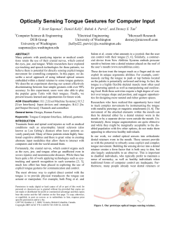Optically Sensing Tongue Gestures for Computer Input
