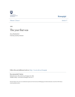 The year that was - Research Online