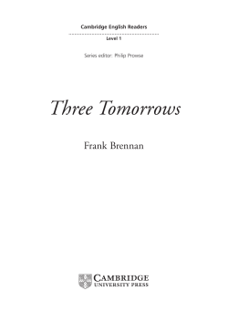 Three Tomorrows - Cambridge University Press