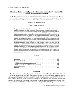 Albumin evolution and phylogenetic relationships among Greek