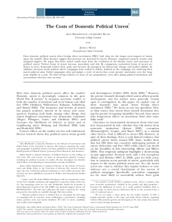 The Costs of Domestic Political Unrest1