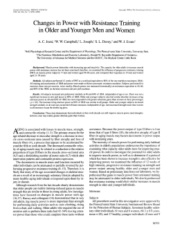 Changes in Power with Resistance Training in Older and Younger