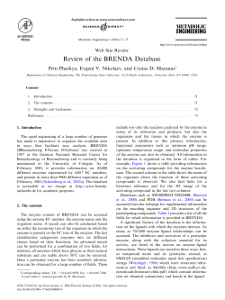 Review of the BRENDA Database