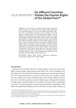 JULIO MONTERO Do Affluent Countries Violate the Human Rights