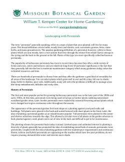 Landscaping with Perennials