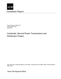 Completion Report Cambodia: Second Power Transmission and