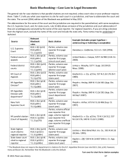 Basic Bluebooking&mdash;Secondary Sources in