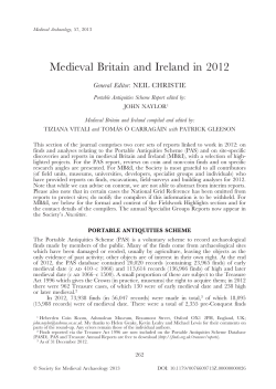 discussing 2012 - Portable Antiquities Scheme