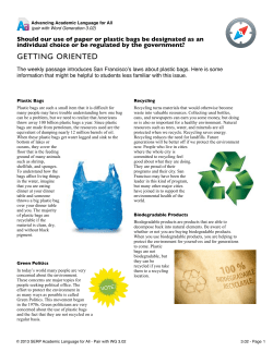 Should our use of paper or plastic bags be designated