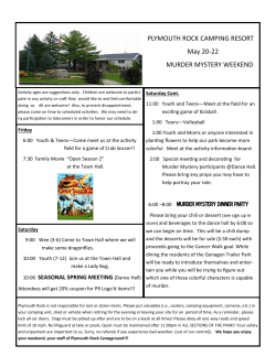 PLYMOUTH ROCK CAMPING RESORT May 20