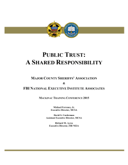 public trust: a shared responsibility
