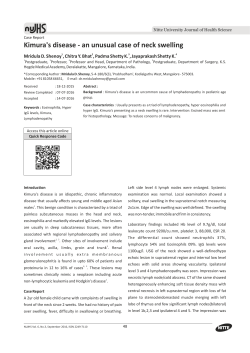 Kimura`s disease - an unusual case of neck swelling