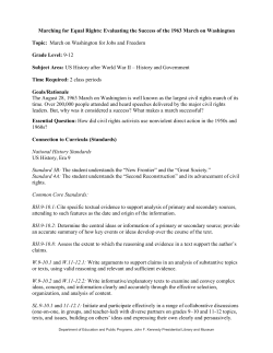 Lesson Plan – March on Washington