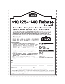 $10, $25 or $40 Rebate