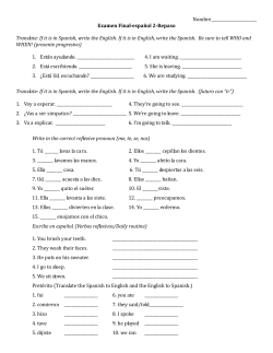 If it is in Spanish, write the English. If it is in Engl - Reeths