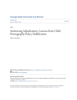 Sentencing Adjudication: Lessons from Child Pornography Policy