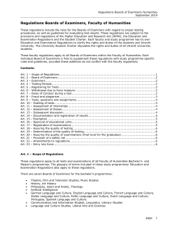 Modelreglement examencommissie