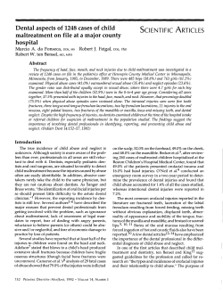 Dental aspects of 1248 cases of child maltreatment on file at a major