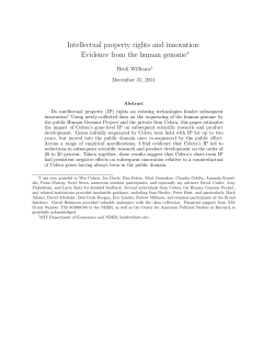 Intellectual property rights and innovation