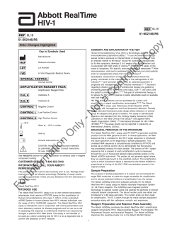 Abbott Real Time HIV-1 Package Insert (PDF